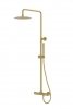 Lavita Natynkowy zestaw prysznicowy termostatyczny z deszczownicą Orion Brushed Gold 5900378341659